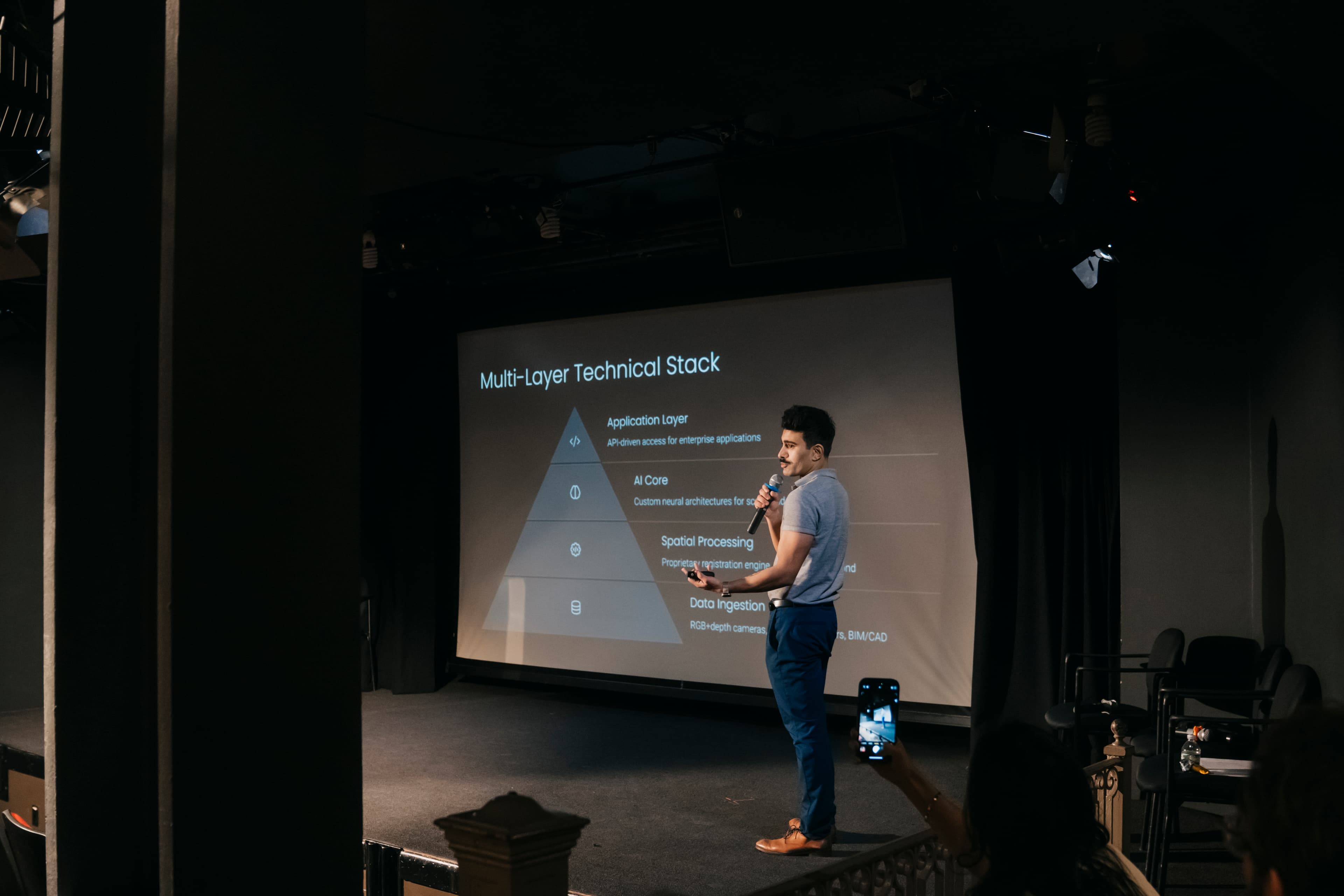 Asfandyar Khan - Computer Vision Expert and Enterprise AI Speaker Asfandyar Khan CEO Shuffle speaking about computer vision and industrial AI applications at enterprise conference